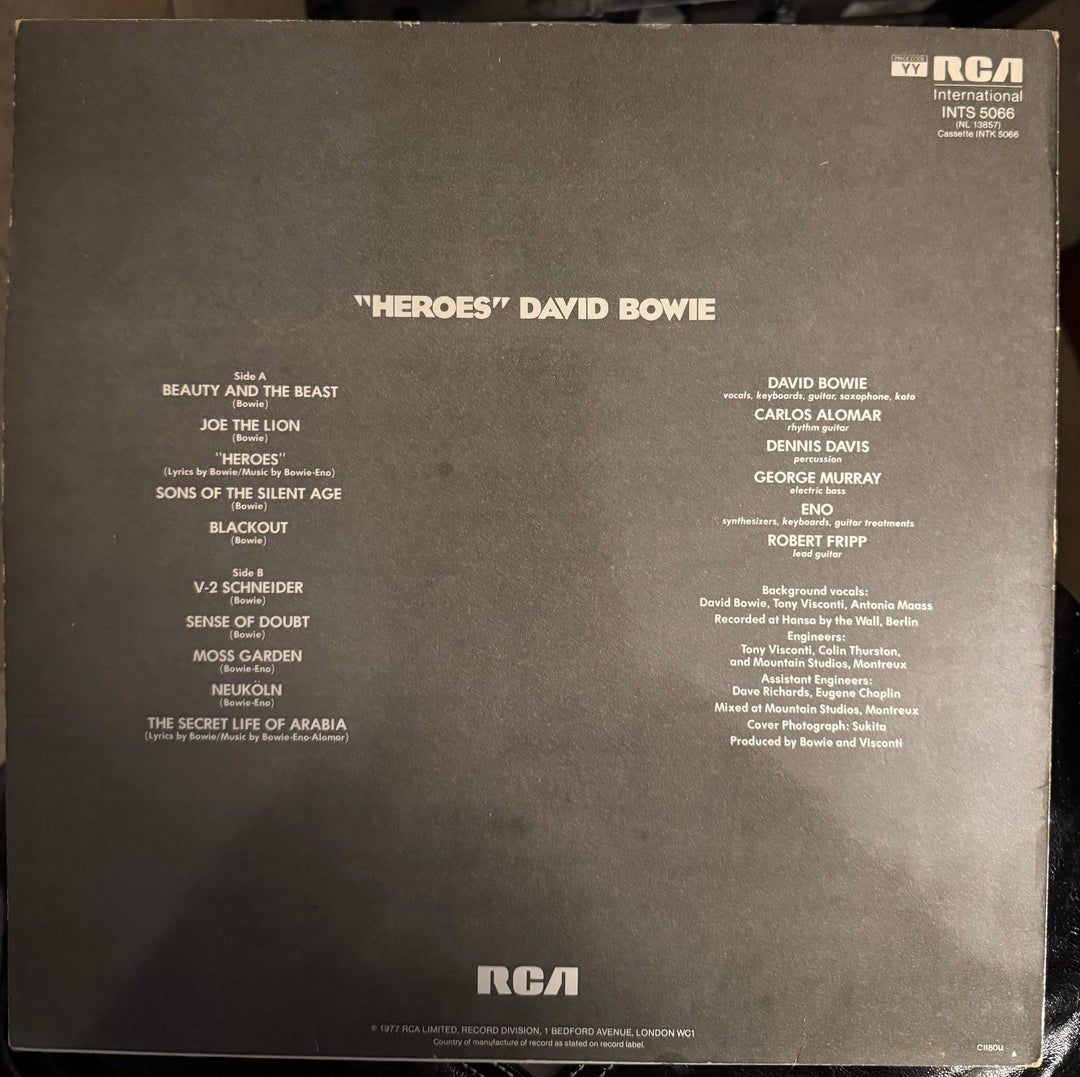 David Bowie Heroes Vinyl Record - Good - Think Vintage ltd