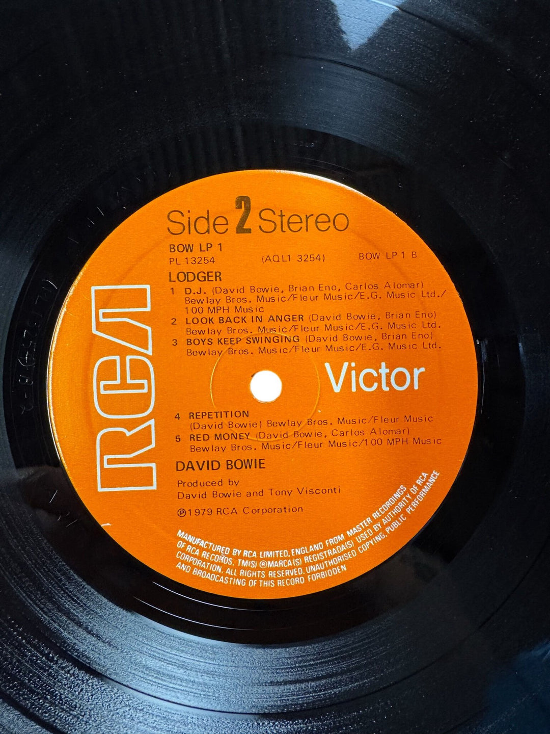 David Bowie Lodger Vinyl LP - Good