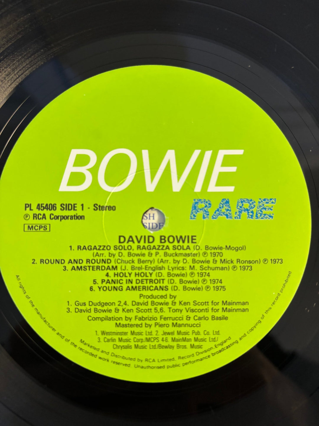 David Bowie Rare LP Record - NM/Mint - Think Vintage ltd