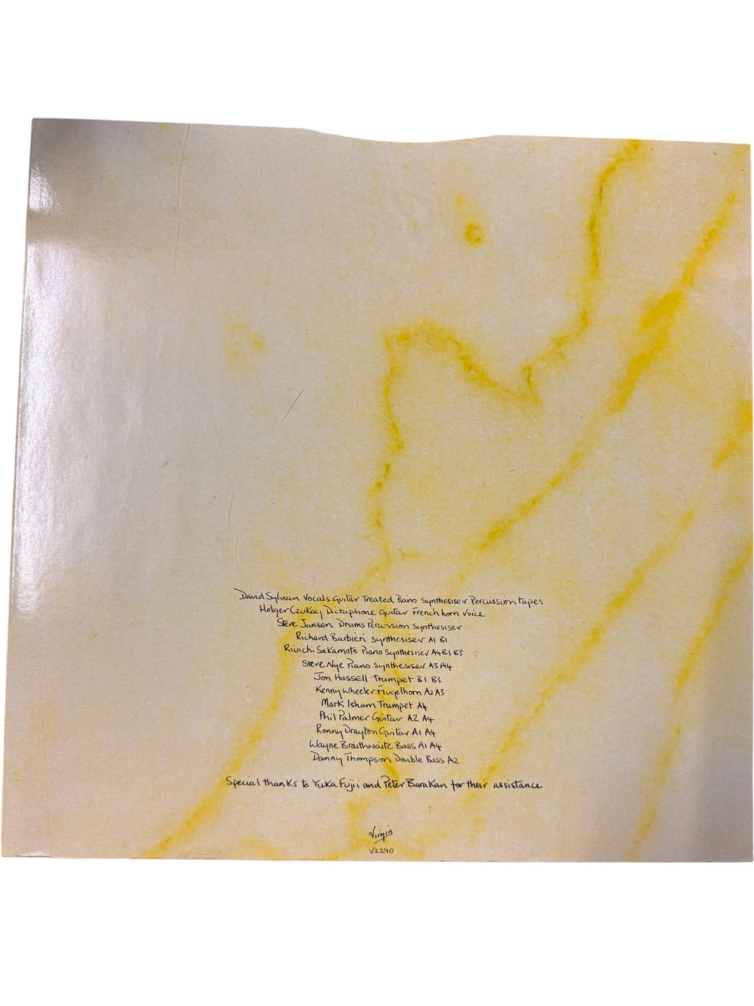 David Sylvian Brilliant Trees Vinyl - NM/Mint - Think Vintage ltd