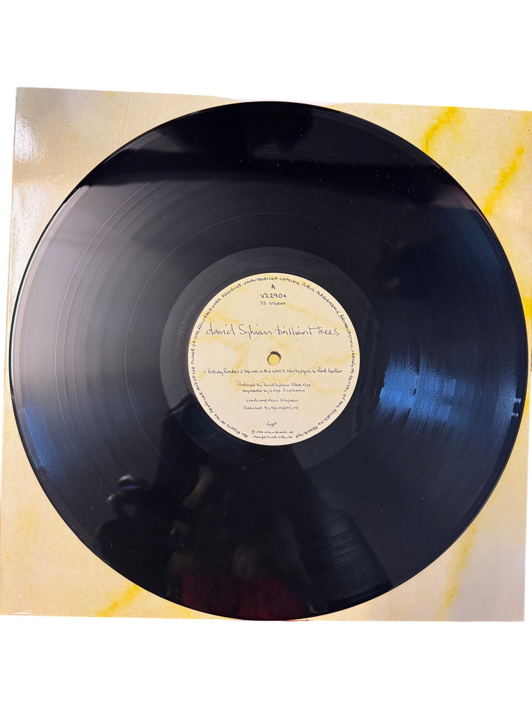 David Sylvian Brilliant Trees Vinyl - NM/Mint - Think Vintage ltd
