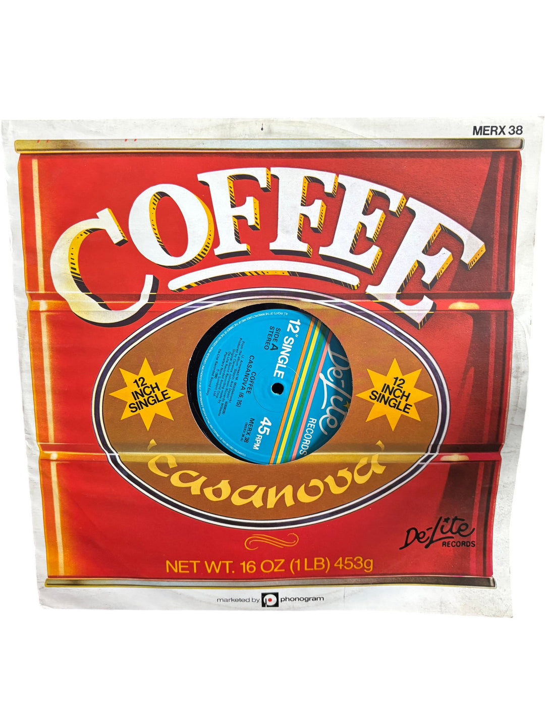 De-Lite Records Casanova 12 Inch Vinyl Single - Very Good - Think Vintage ltd