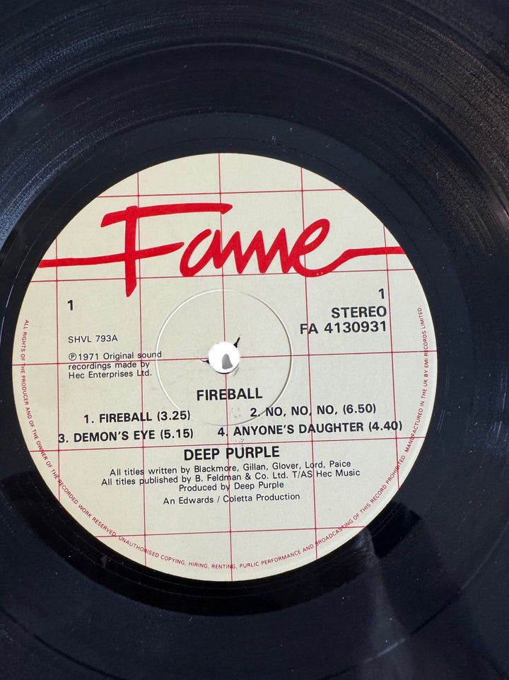 Deep Purple Fireball LP - Fair - Think Vintage ltd