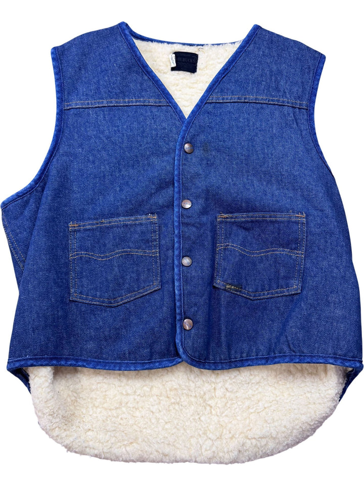 Denim Fleece Lined Vest - M