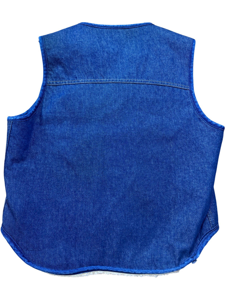 Denim Fleece Lined Vest - M