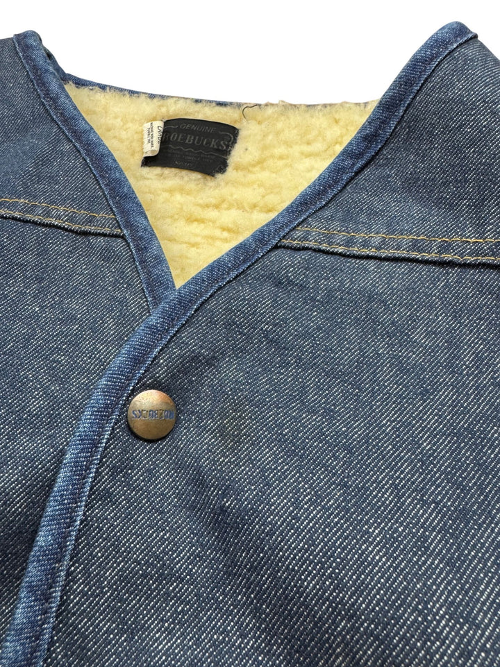 Denim Fleece Lined Vest - M