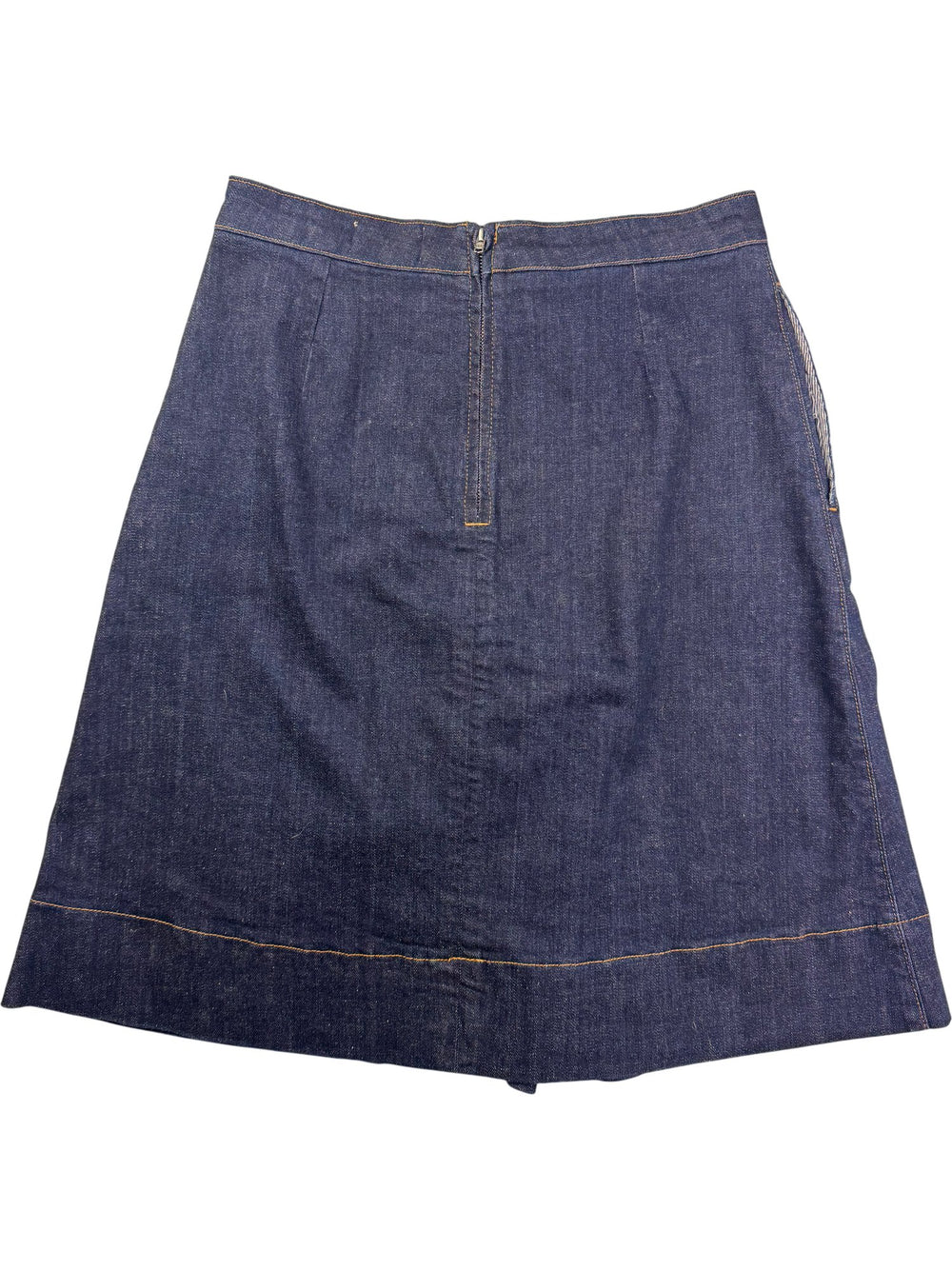 Denim Midi Skirt - W30 - Think Vintage ltd