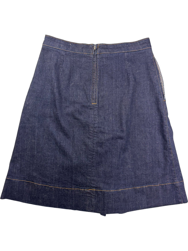 Denim Midi Skirt - W30 - Think Vintage ltd