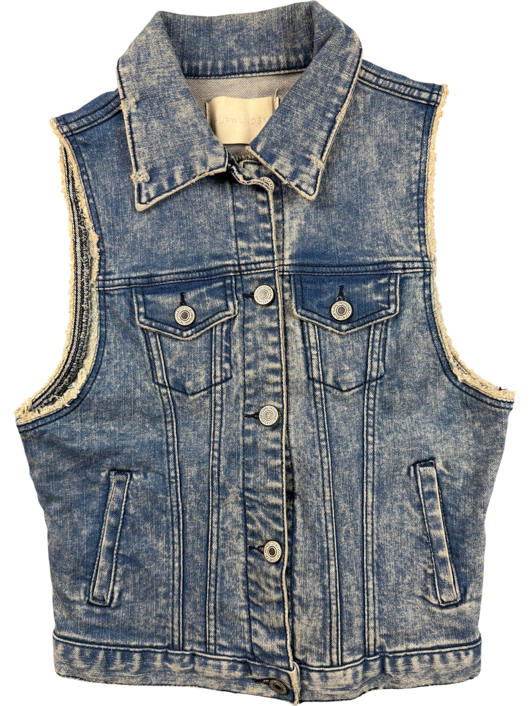 Denim Sleeveless Vest - S - Think Vintage ltd