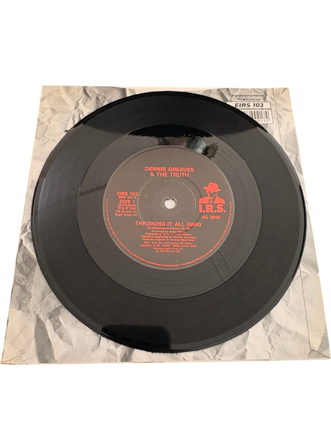 Dennis Greaves & The Truth Throwing It All Away Vinyl - Good - Think Vintage ltd