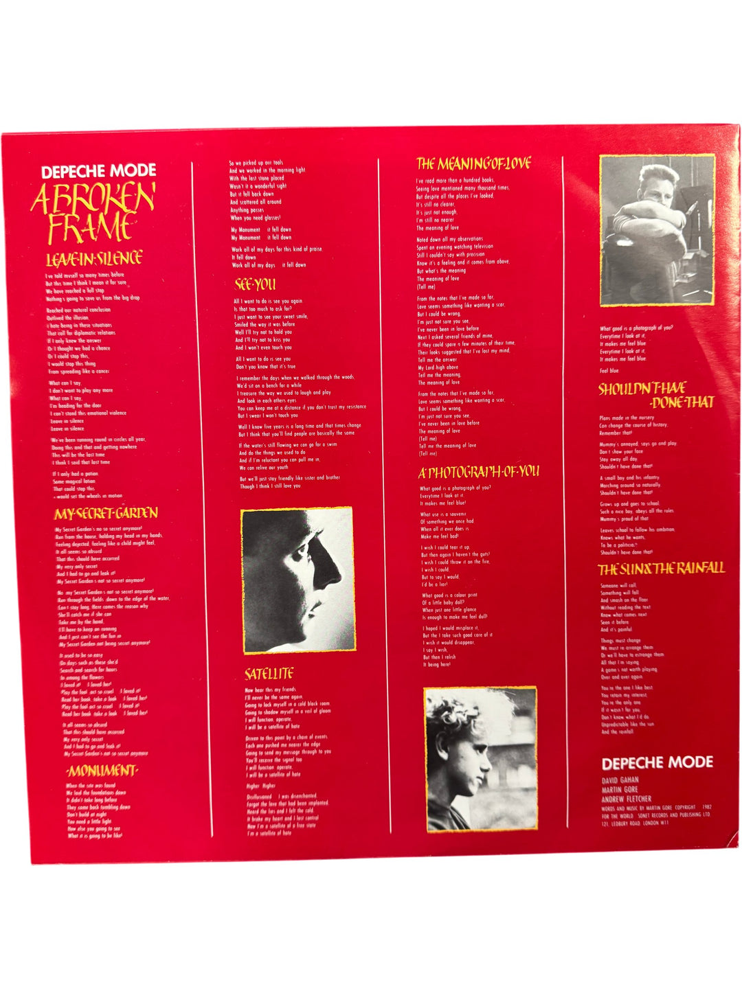 Depeche Mode A Broken Frame Vinyl Album - Think Vintage