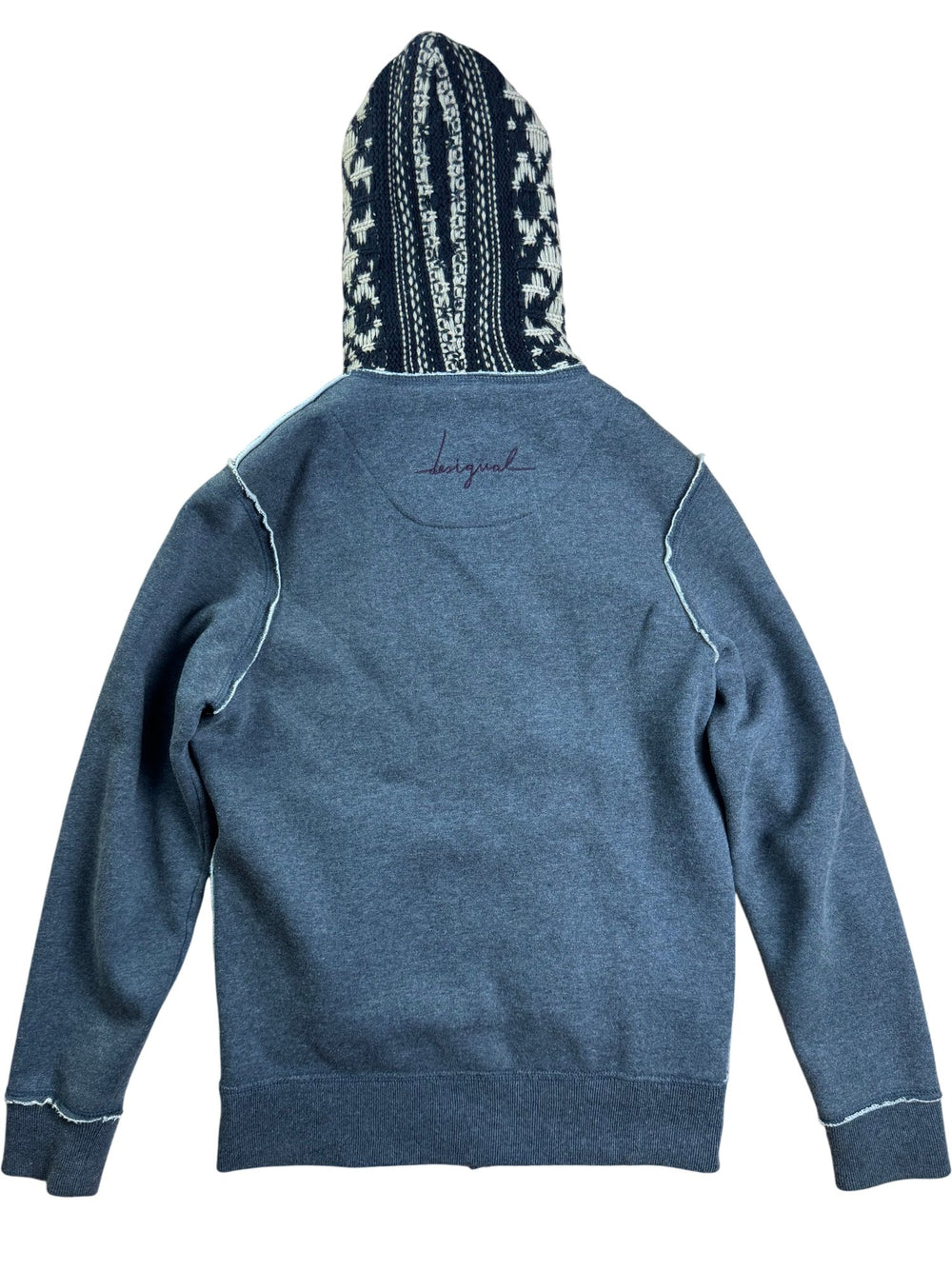 Desigual Patchwork Hooded Jacket - M - Think Vintage ltd