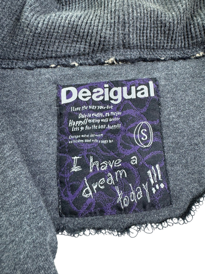 Desigual Patchwork Hooded Jacket - M - Think Vintage ltd