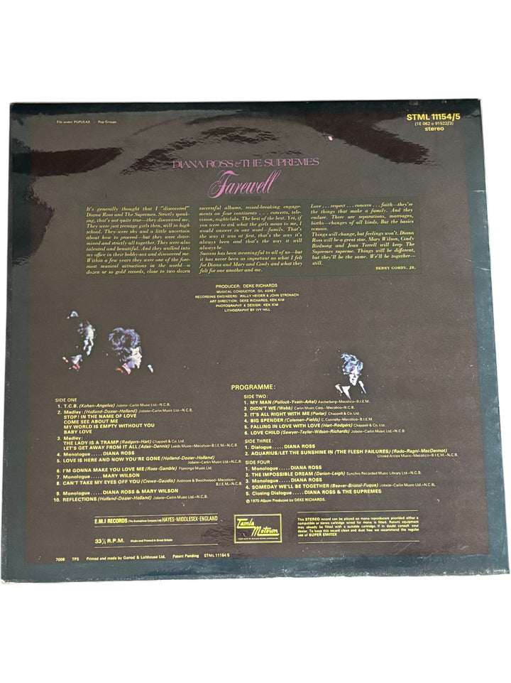 Diana Ross & The Supremes Farewell Vinyl - Think Vintage ltd