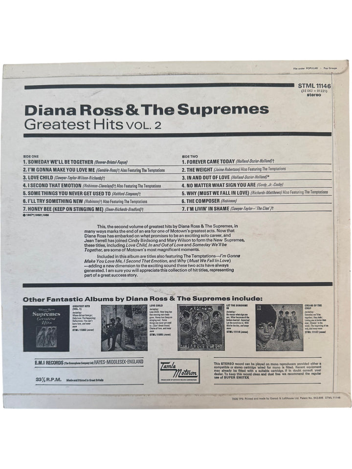 Diana Ross & The Supremes Greatest Hits Vol. II Vinyl - Think Vintage ltd