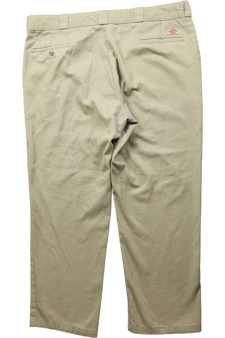 Dickies 874 Original Fit Khaki Trousers - W46 L30 - Think Vintage ltd