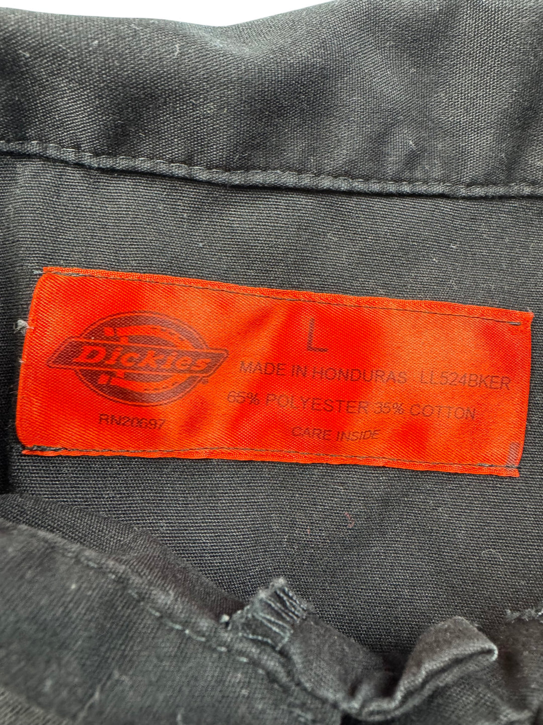 Dickies Black and Red Colour Block Bomber Jacket - XL - Think Vintage Online Ltd