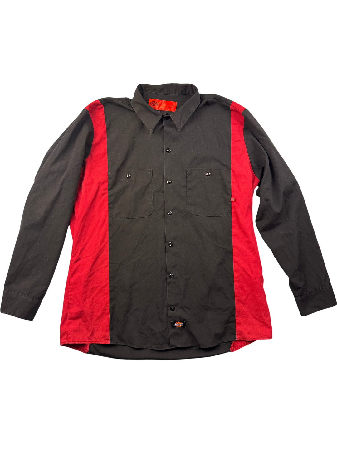 Dickies Black and Red Colour Block Bomber Jacket - XL - Think Vintage ltd