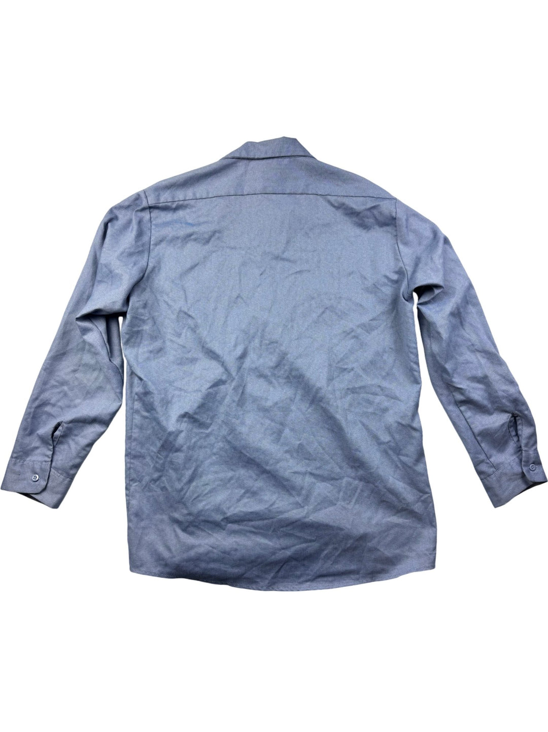Dickies Blue Long Sleeve Work Shirt - L - Think Vintage ltd
