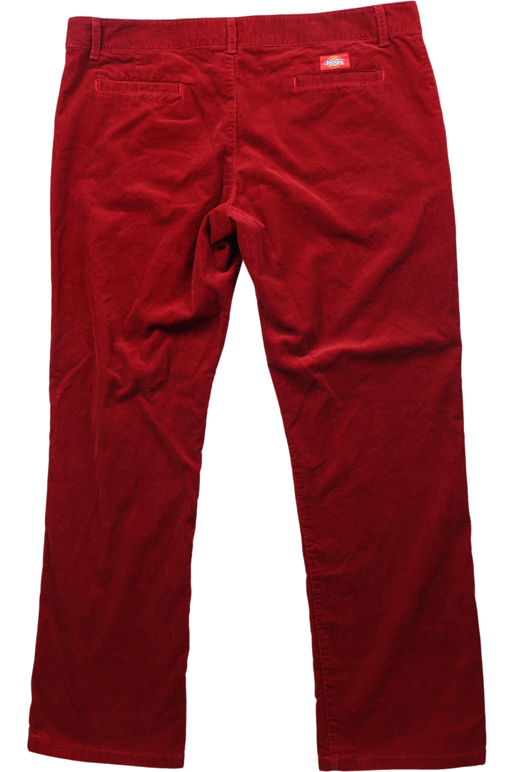 Dickies Red Corduroy Trousers - W42 L32 - Think Vintage Online Ltd