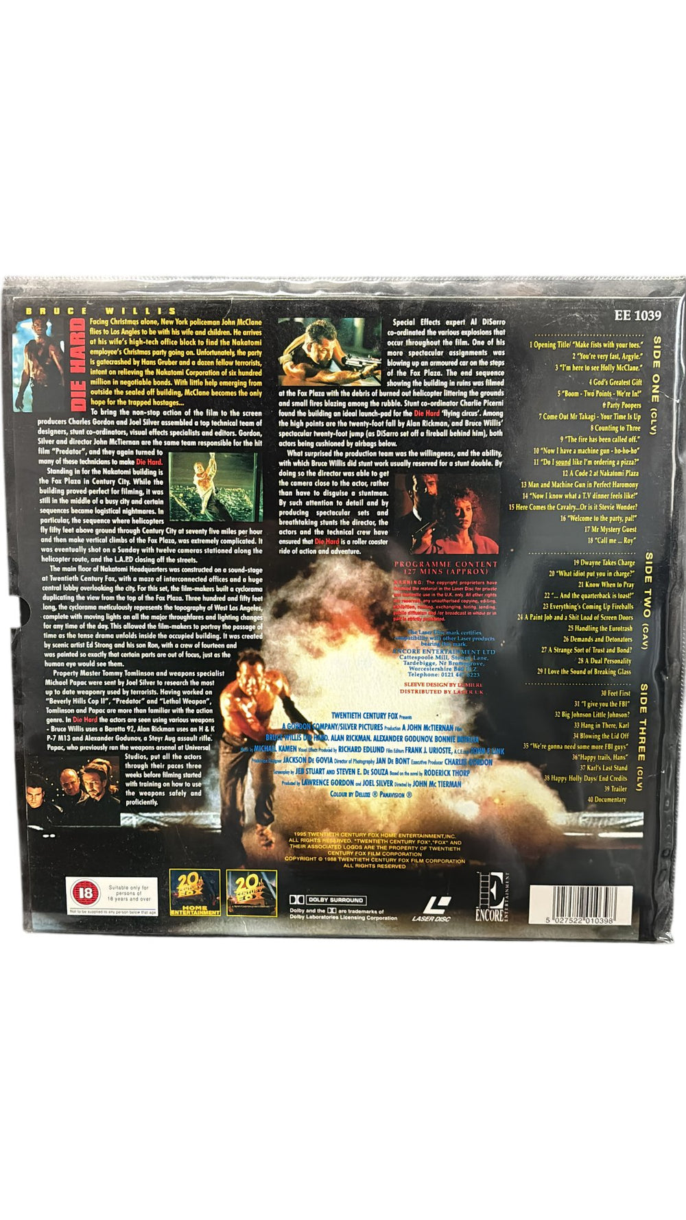 Die Hard Videodisc Widescreen Edition - Think Vintage ltd