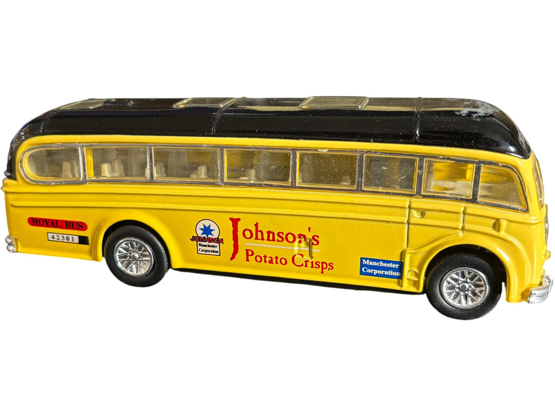 Diecast Model Bus Johnson's Potato Crisps Royal Bus Vintage Collectable - Think Vintage ltd