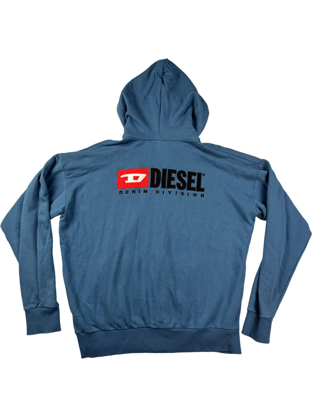 Diesel Blue Zip-Up Hoodie - XL - Think Vintage