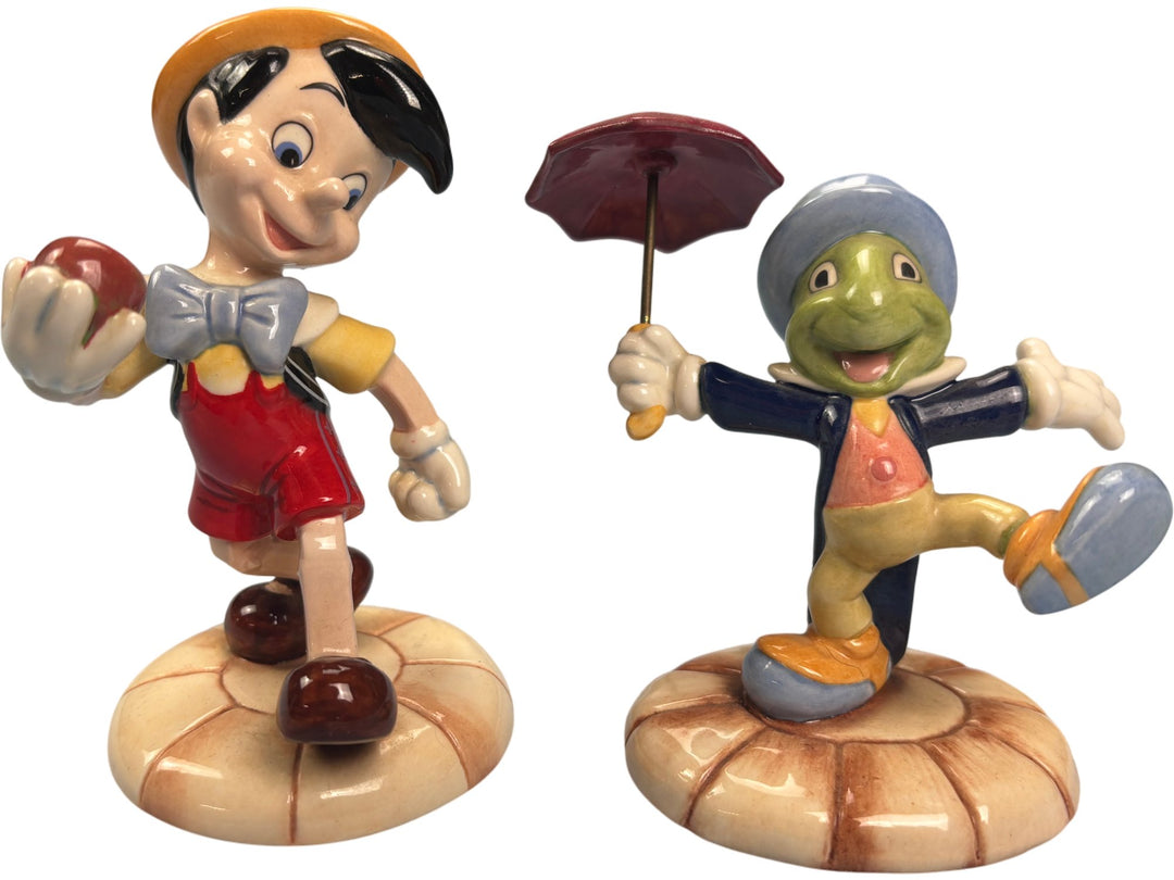 Disney Pinocchio Jiminy Cricket Figurines Set Collectable Ornaments - Think Vintage