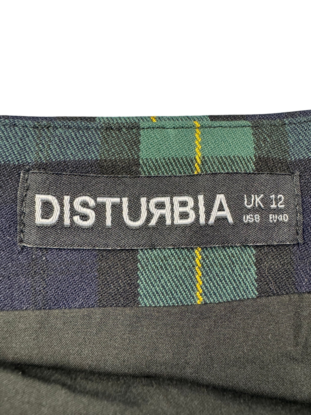 Disturbia Plaid Mini Skirt - M - Think Vintage