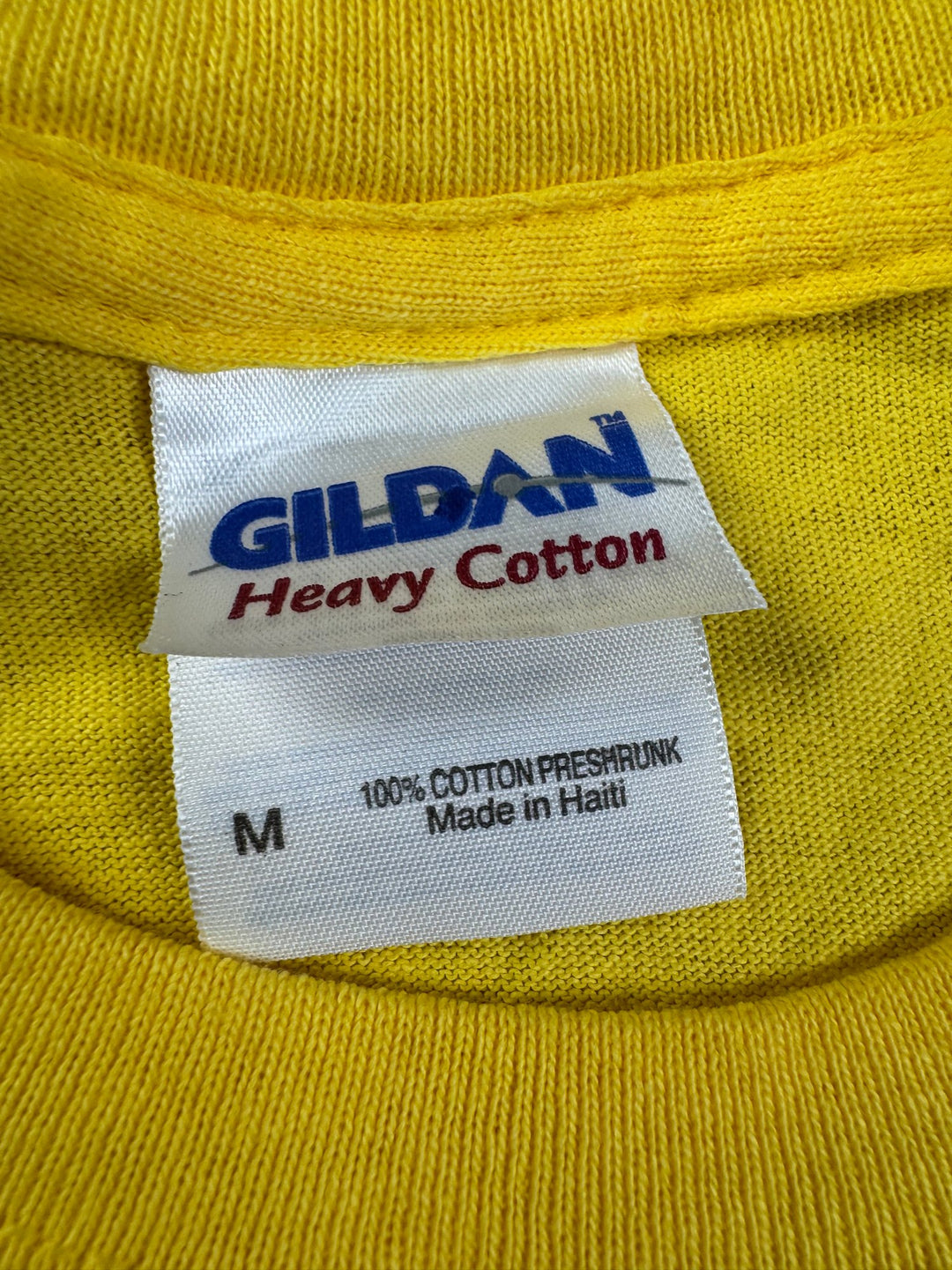 Dizzee Rascal Yellow Graphic T-Shirt - M - Think Vintage ltd