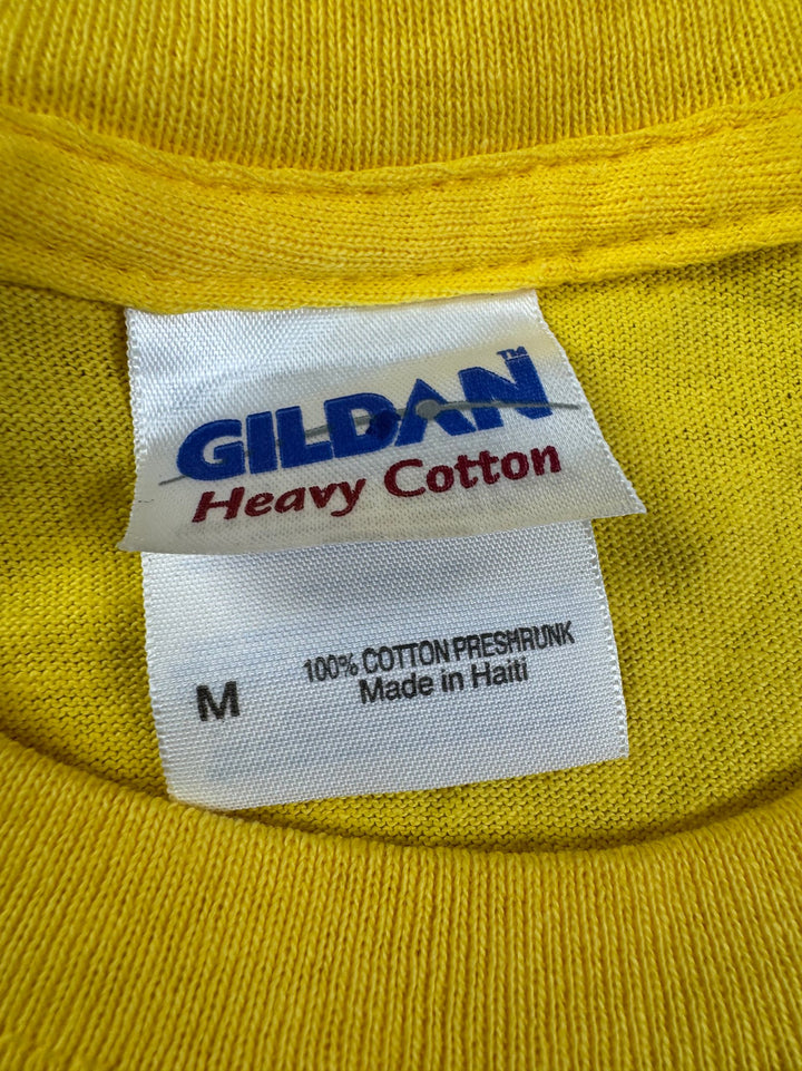 Dizzee Rascal Yellow Graphic T-Shirt - M - Think Vintage ltd