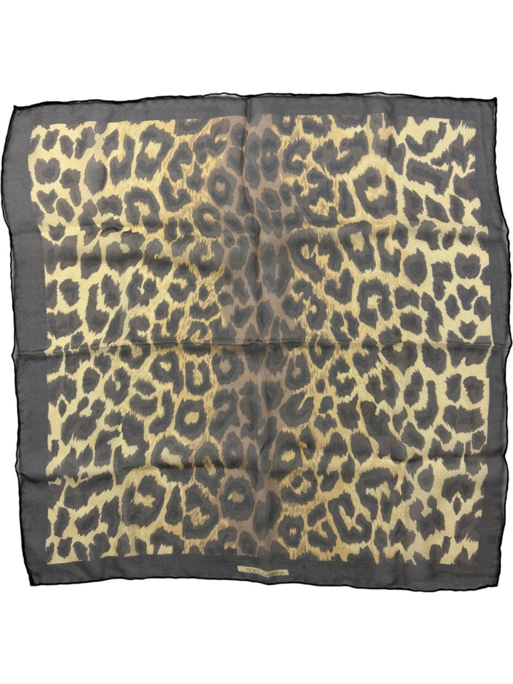 Dolce & Gabbana Leopard Print Scarf - Think Vintage ltd