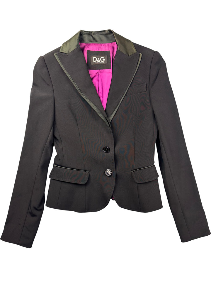 Dolce & Gabbana Women's Black Blazer Jacket - S - Think Vintage ltd