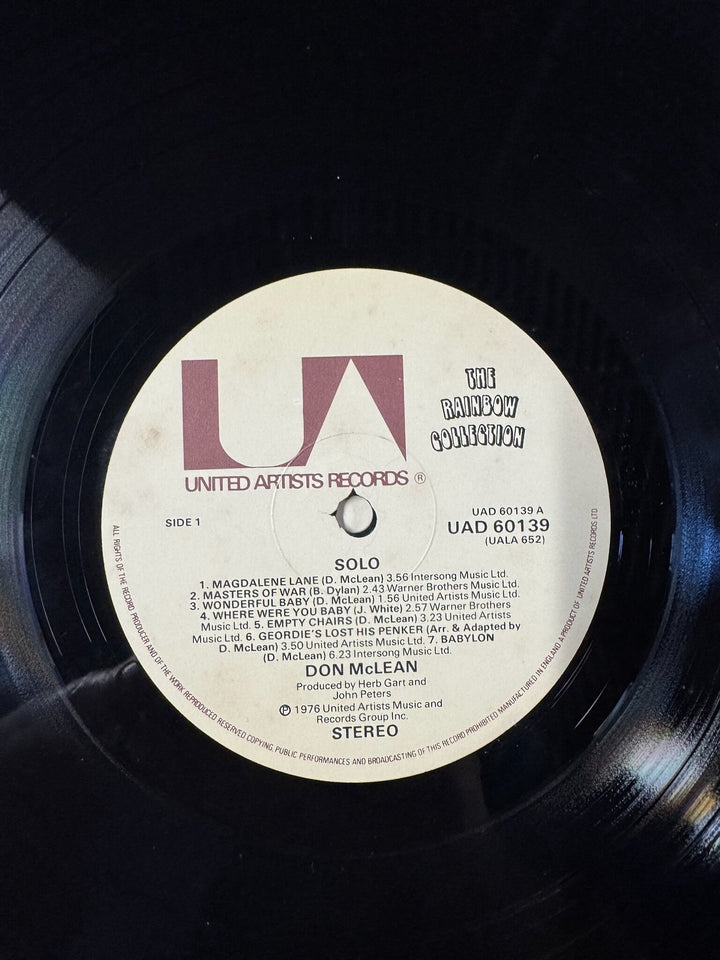 Don McLean Solo Vinyl Record - Very Good+
