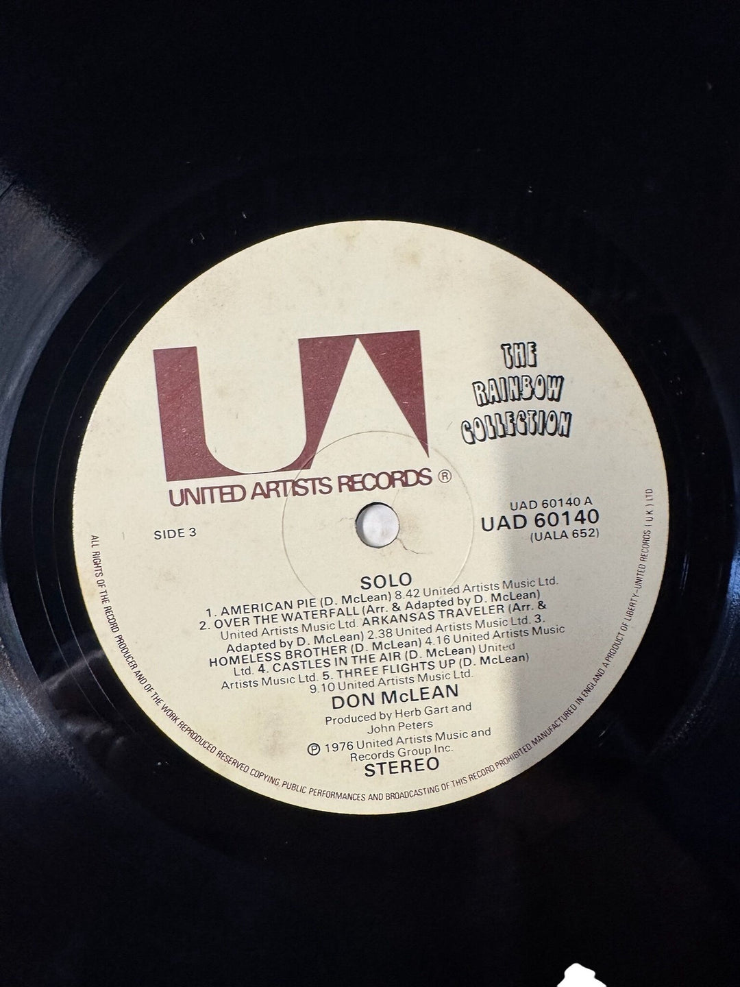 Don McLean Solo Vinyl Record - Very Good+