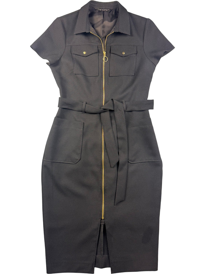 Dorothy Perkins Black Zip Front Dress - S - Think Vintage Online Ltd