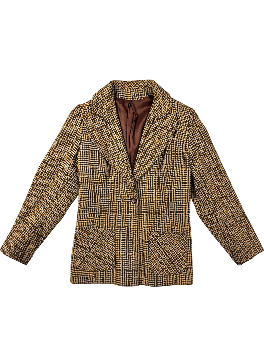 Dorothy Perkins Houndstooth Blazer - M - Think Vintage