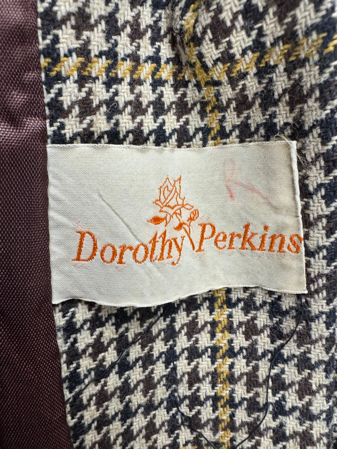 Dorothy Perkins Houndstooth Blazer - M - Think Vintage