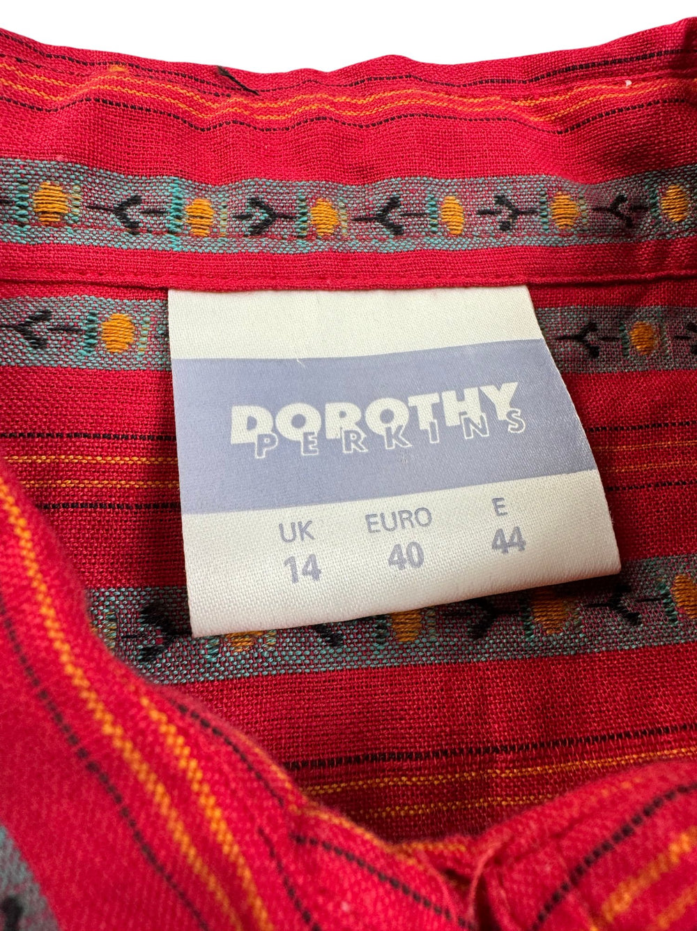 Dorothy Perkins Red Striped Long Sleeve Shirt - M - Think Vintage ltd