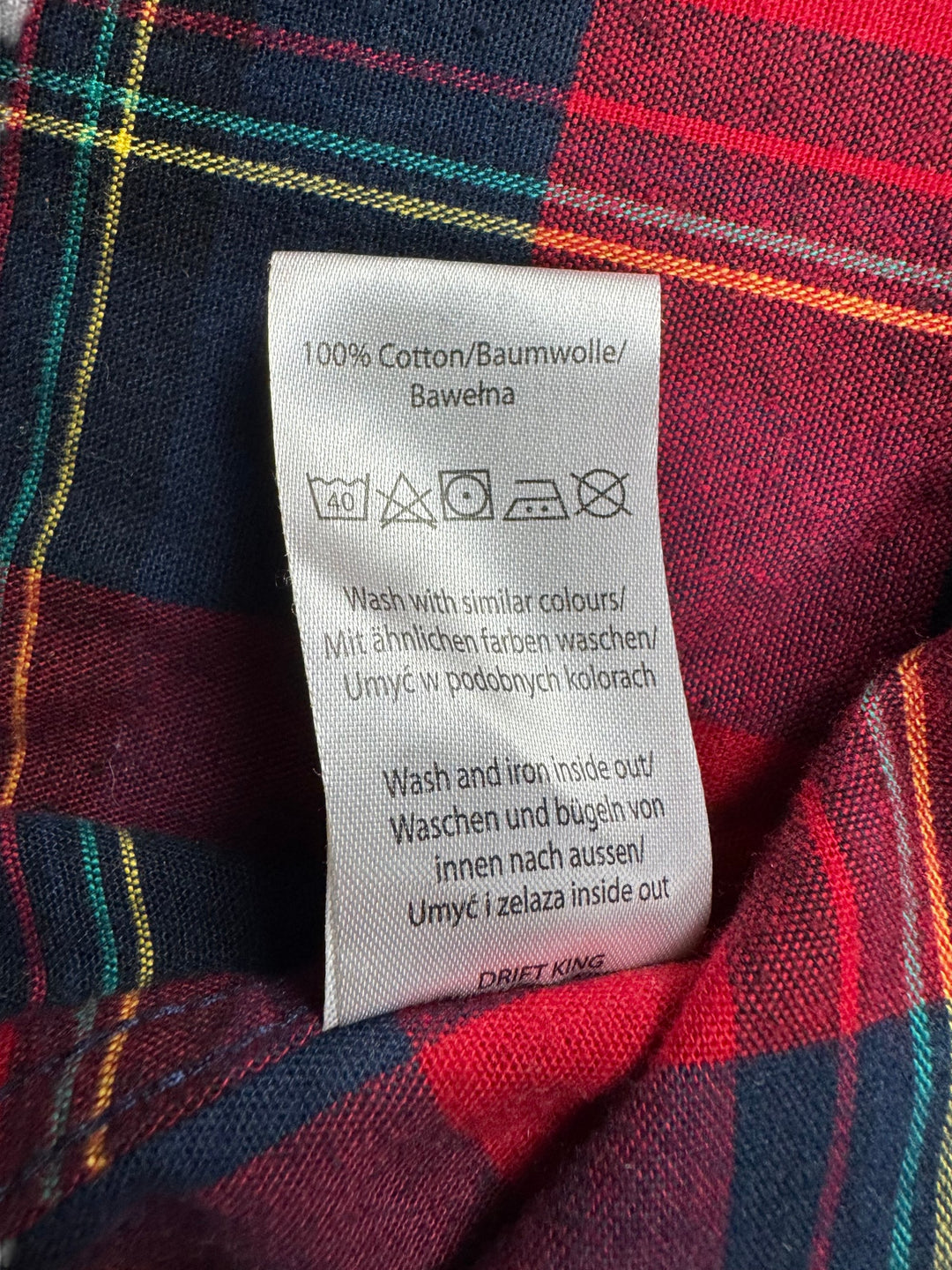 Drift King Red Checkered Long Sleeved Shirt - M - Think Vintage