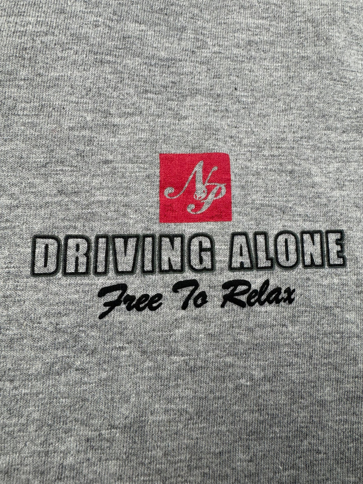 Driving Alone Long Sleeve Graphic T-Shirt - L