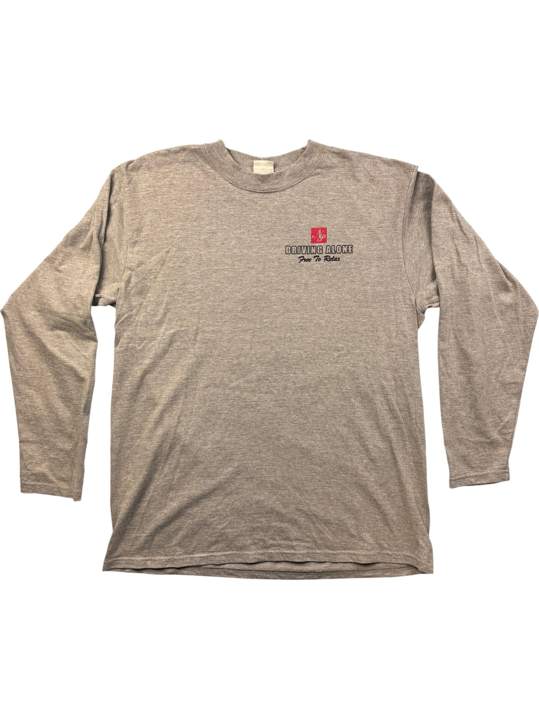 Driving Alone Long Sleeve Graphic T-Shirt - L - Think Vintage ltd