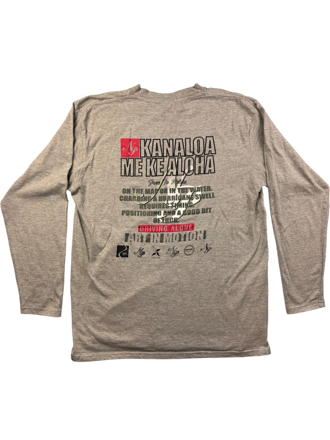 Driving Alone Long Sleeve Graphic T-Shirt - L - Think Vintage ltd