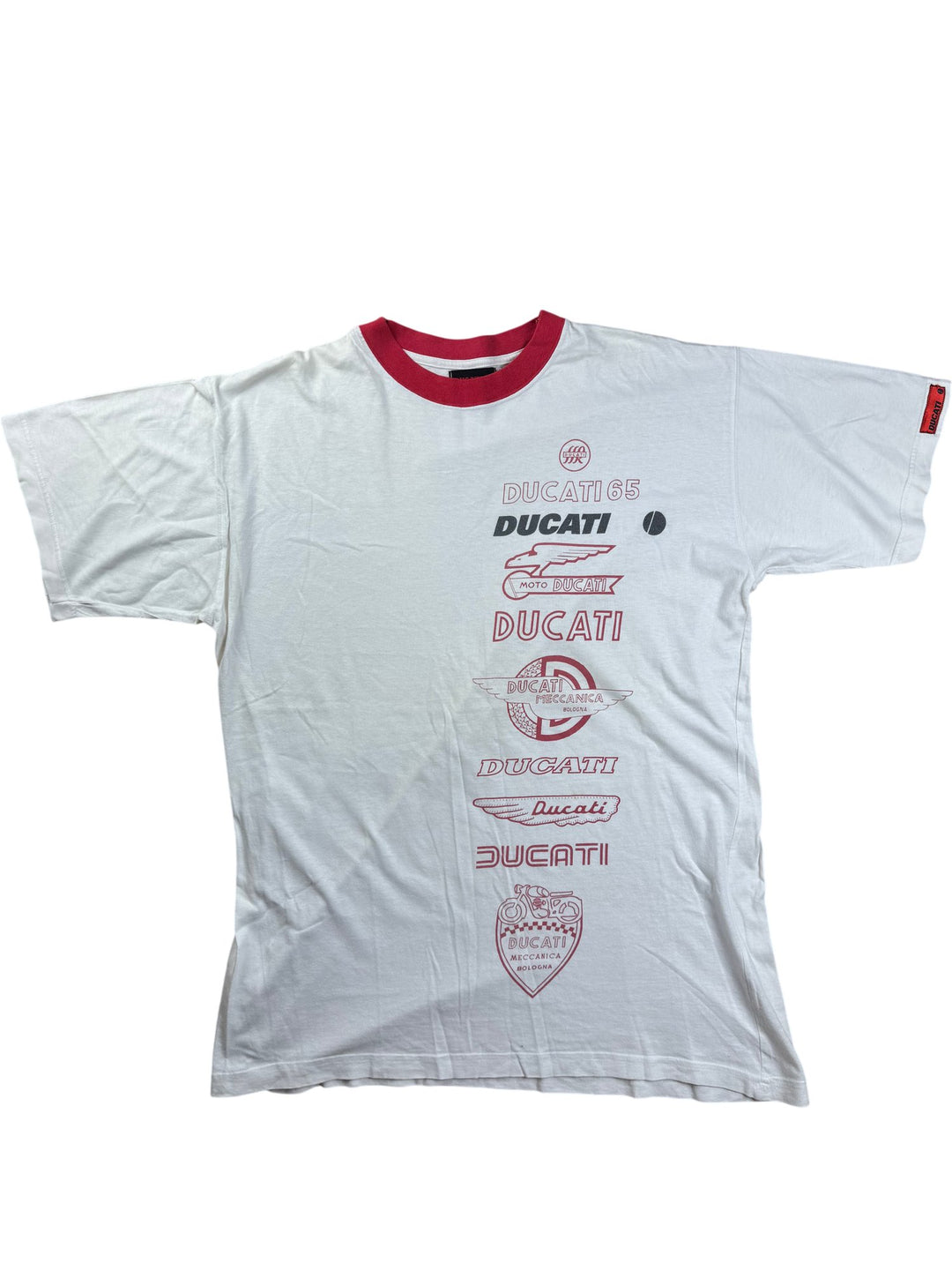 Ducati Logo White T-Shirt - Think Vintage ltd