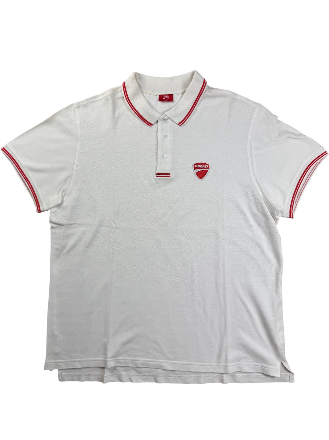 Ducati White Polo Shirt - L - Think Vintage ltd