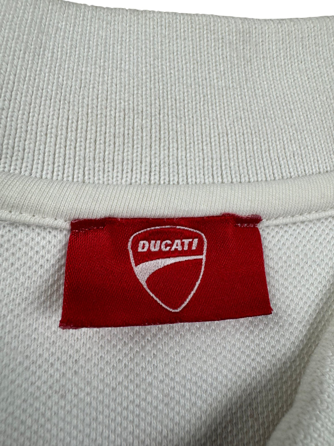 Ducati White Polo Shirt - L - Think Vintage ltd