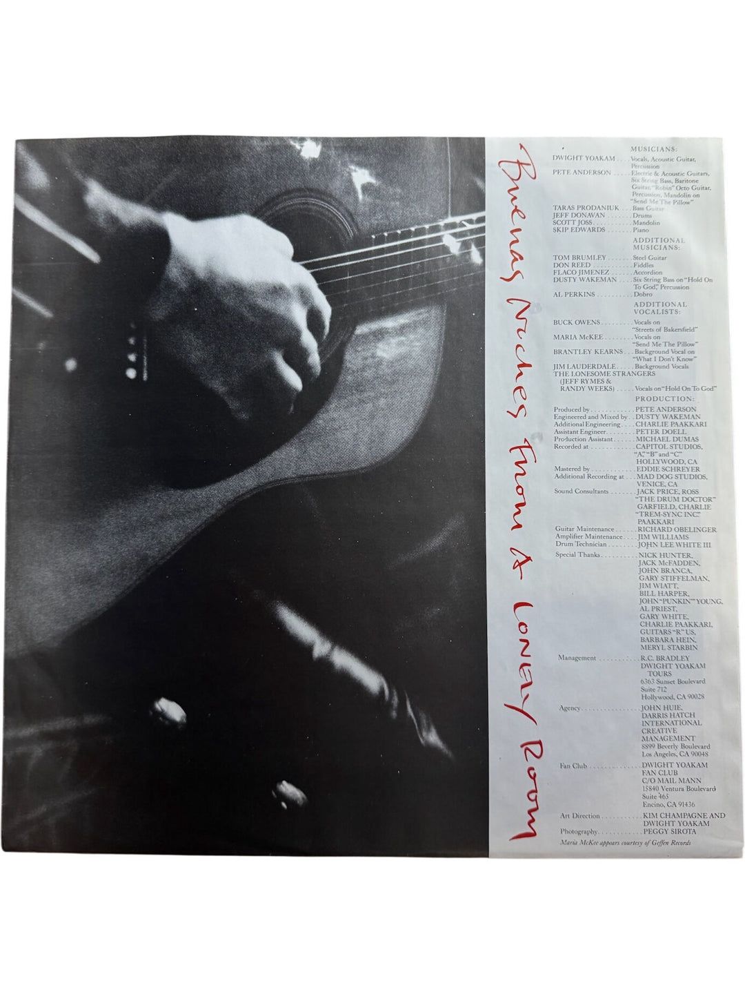 Dwight Yoakam Buenas Noches From A Lonely Room Vinyl - Very Good+