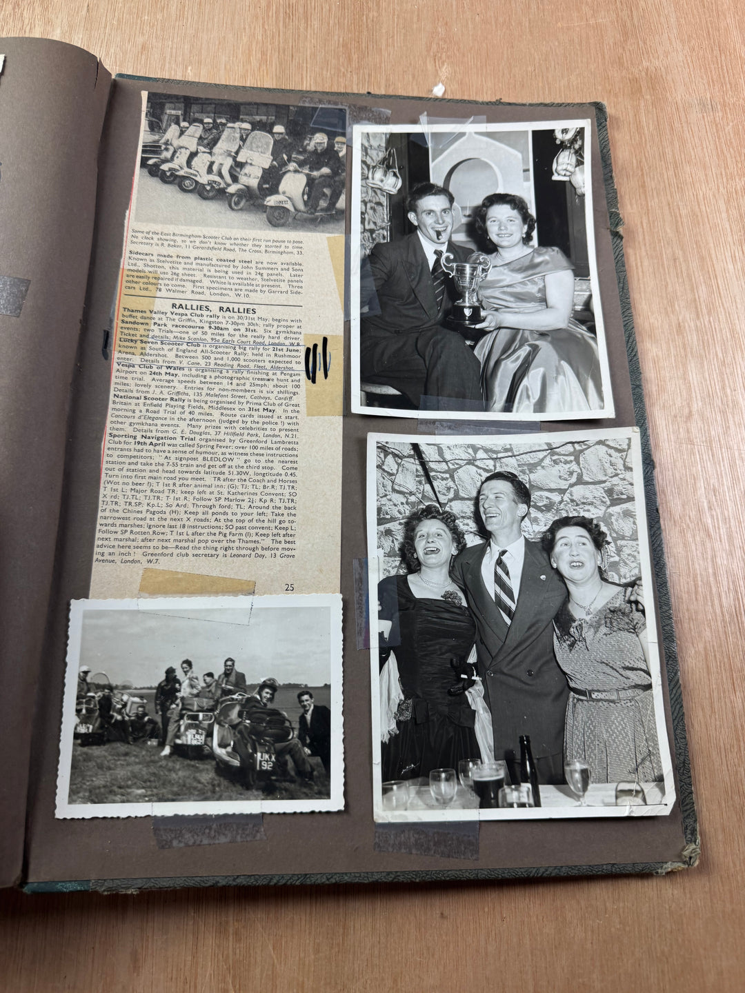 Vintage Scooter Archive Scrapbook – Original Photos, Newspaper Cuttings, Posters & Ephemera