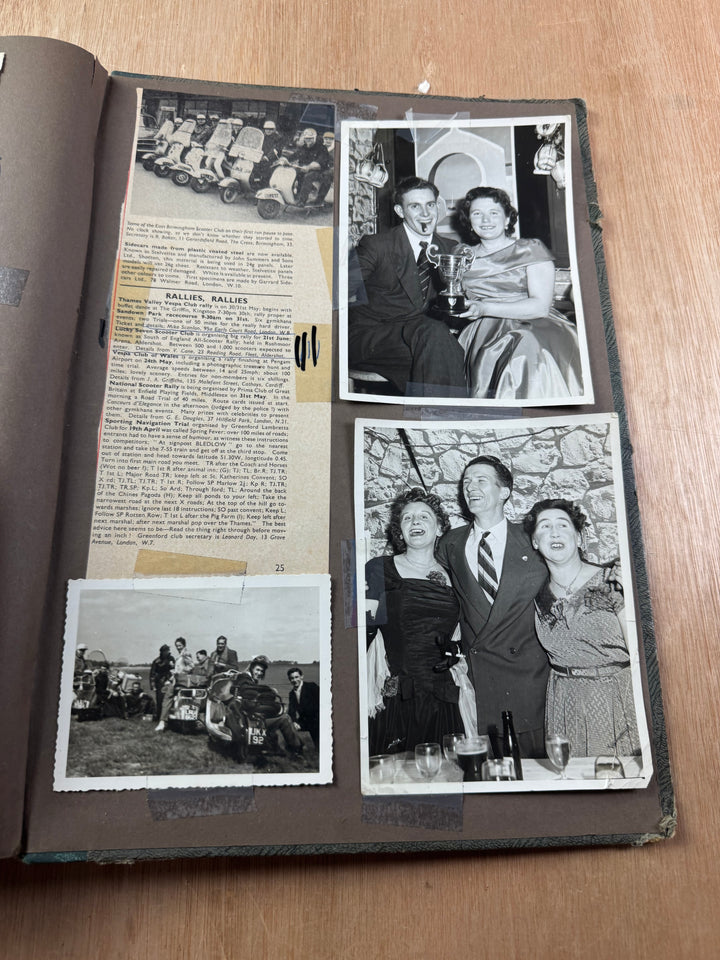 Vintage Scooter Archive Scrapbook – Original Photos, Newspaper Cuttings, Posters & Ephemera