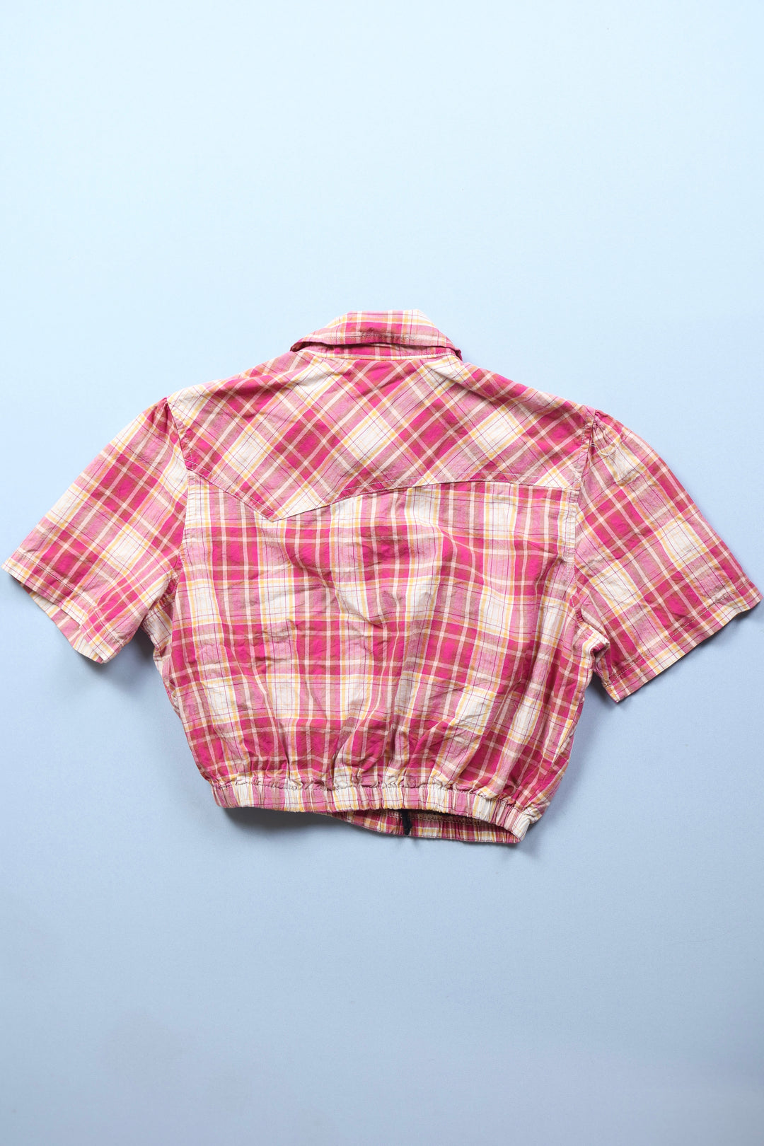 Elastic Cropped Chequered Dickies Workwear Shirt